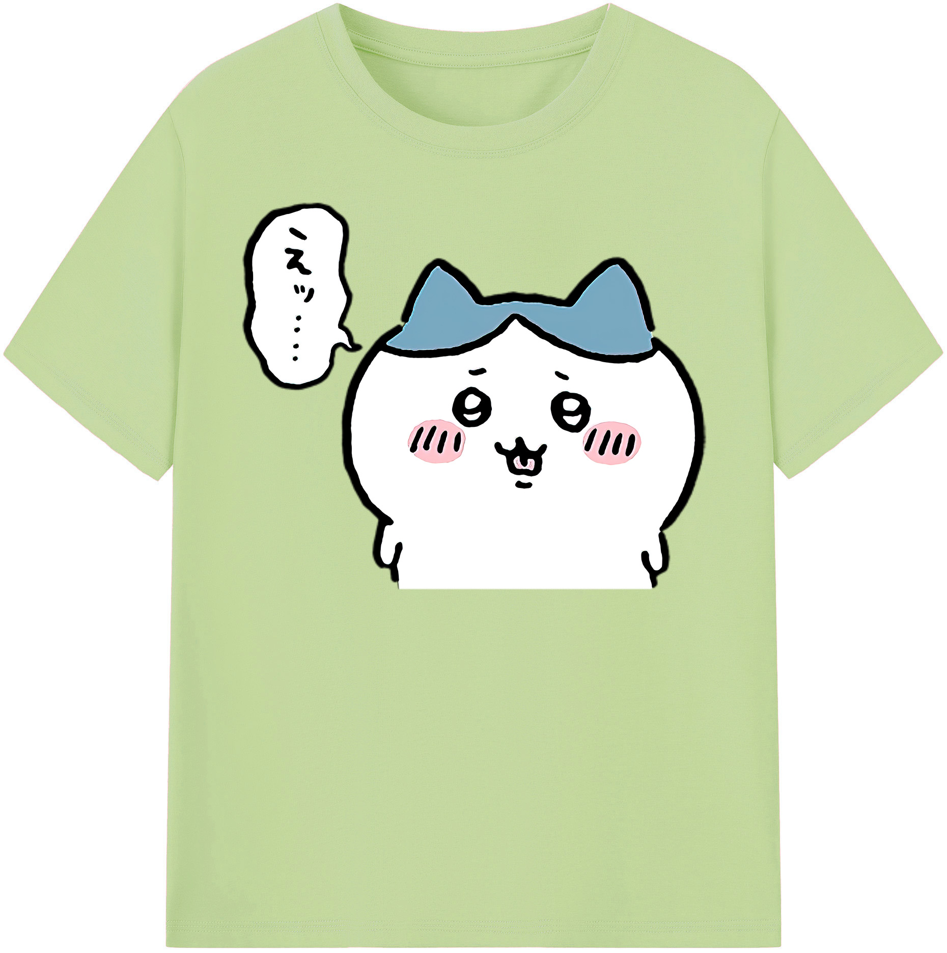 （画像用） ちいかわ ハチワレ Chii-kawa hachiware 綿100％半袖Tシャツ（フロントプリント）